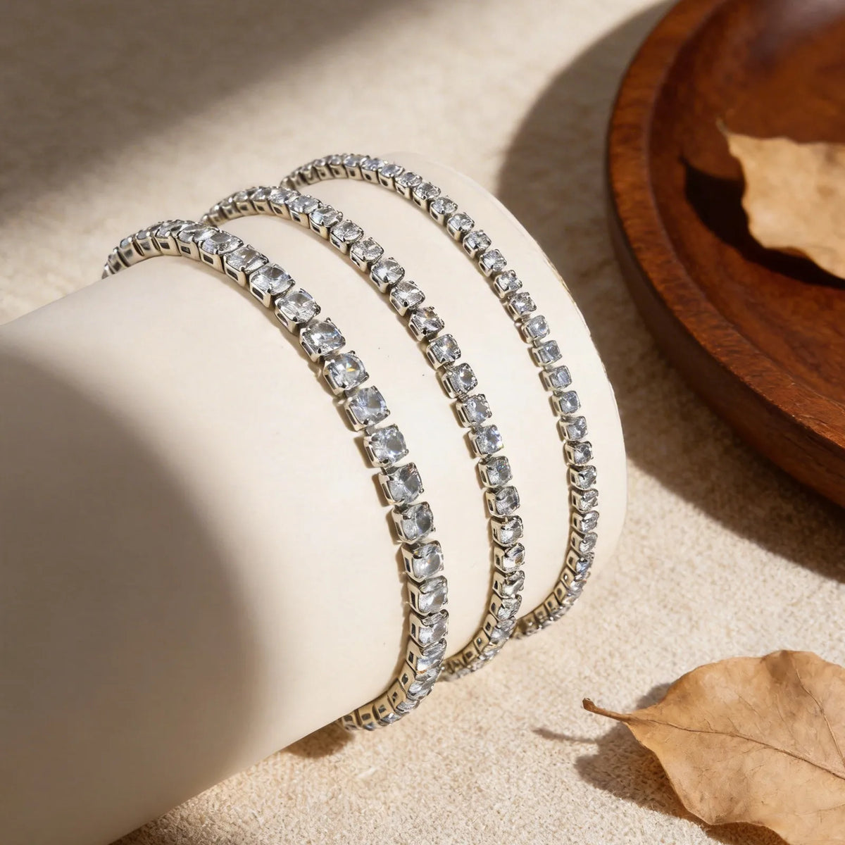 Women's 4mm CZ Tennis Bracelet – Silver-Plated Stacking Gift Tennis Bracelet SPOT