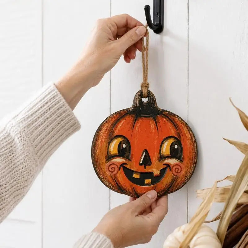 Wooden Halloween Hanging Ornaments Set – 6 Ghost & Vampire Décor Halloween Hanging Ornaments SPOT