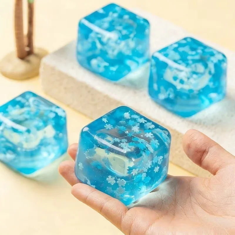 Squishy Snowflake Ice Cube Slow-Rising Sensory Fidget Toy Squishy Fidget Toy SPOT