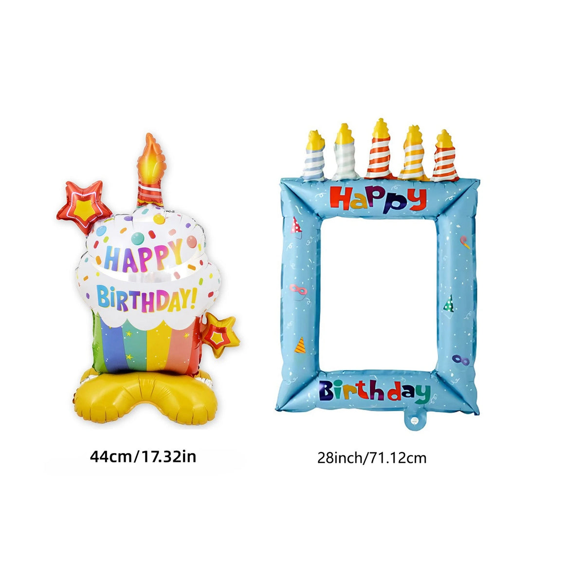 Happy Birthday Colorful Balloon Stand & Cake Balloon Set Party Balloon Set SPOT