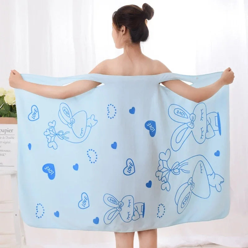 Women's Quick-Dry Wearable Microfiber Bath & Beach Towel Wearable Bath Towel SPOT