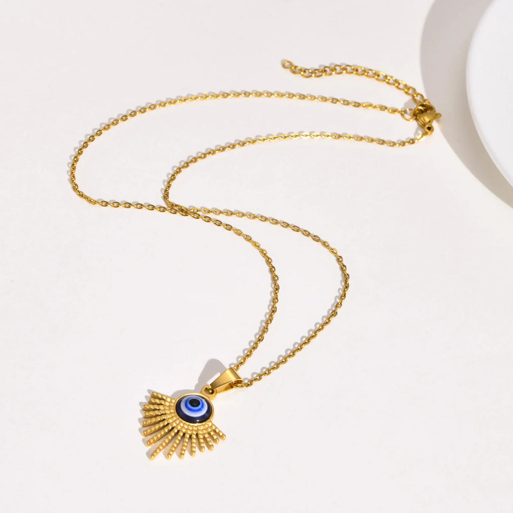 Evil Eye Pendant Necklace for Women – Gold Lucky Amulet Charm Pendant Necklace SPOT
