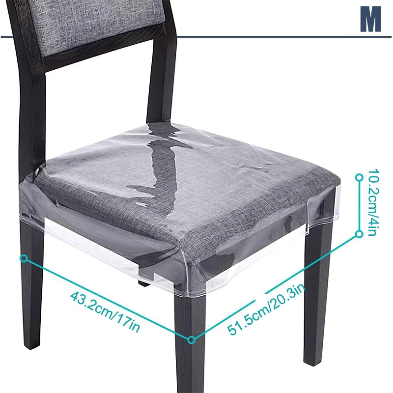 Transparent PVC Dining Chair Seat Cover – Waterproof Protector Chair Seat Cover SPOT M