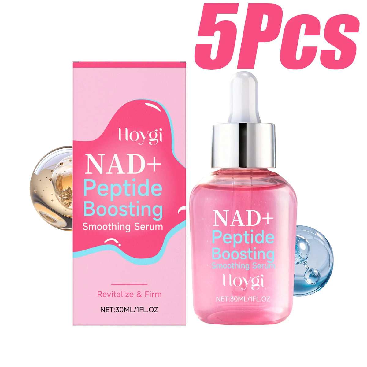 Hoygi NAD+ Peptide Face Serum – Hyaluronic Acid & Ceramide Face Serum SPOT 5 x 30ml Boxed