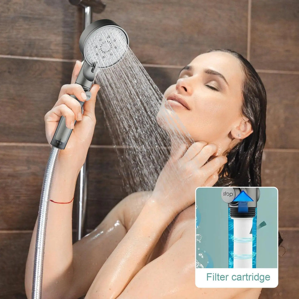 5-Mode Filtered Shower Head | Hard Water Filter & High Pressure Filtered Shower Head SPOT