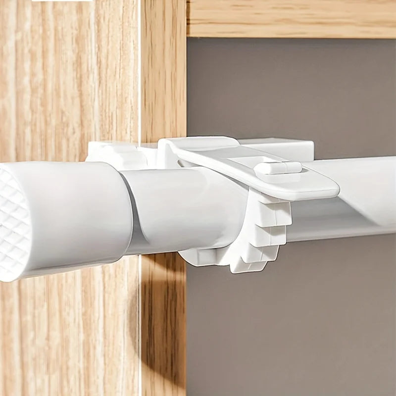 2-Pack Curtain Rod Brackets – Space-Saving Metal Wall Hooks Curtain Rod Brackets SPOT