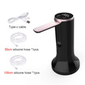 USB Rechargeable Electric Water Dispenser Pump for 19L Bottles Water Dispenser Pump SPOT Black and Base USB Type-C