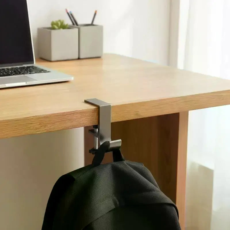 Adjustable No-Drill Desk Edge Hook – Bag & Headphone Hanger Desk Hook Organizer SPOT