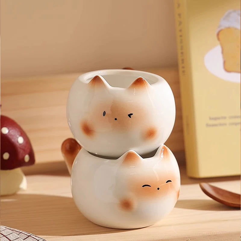 Siamese Cat Ceramic Coffee Mug – Cute Kitten Tea Cup Gift Ceramic Cat Mug SPOT