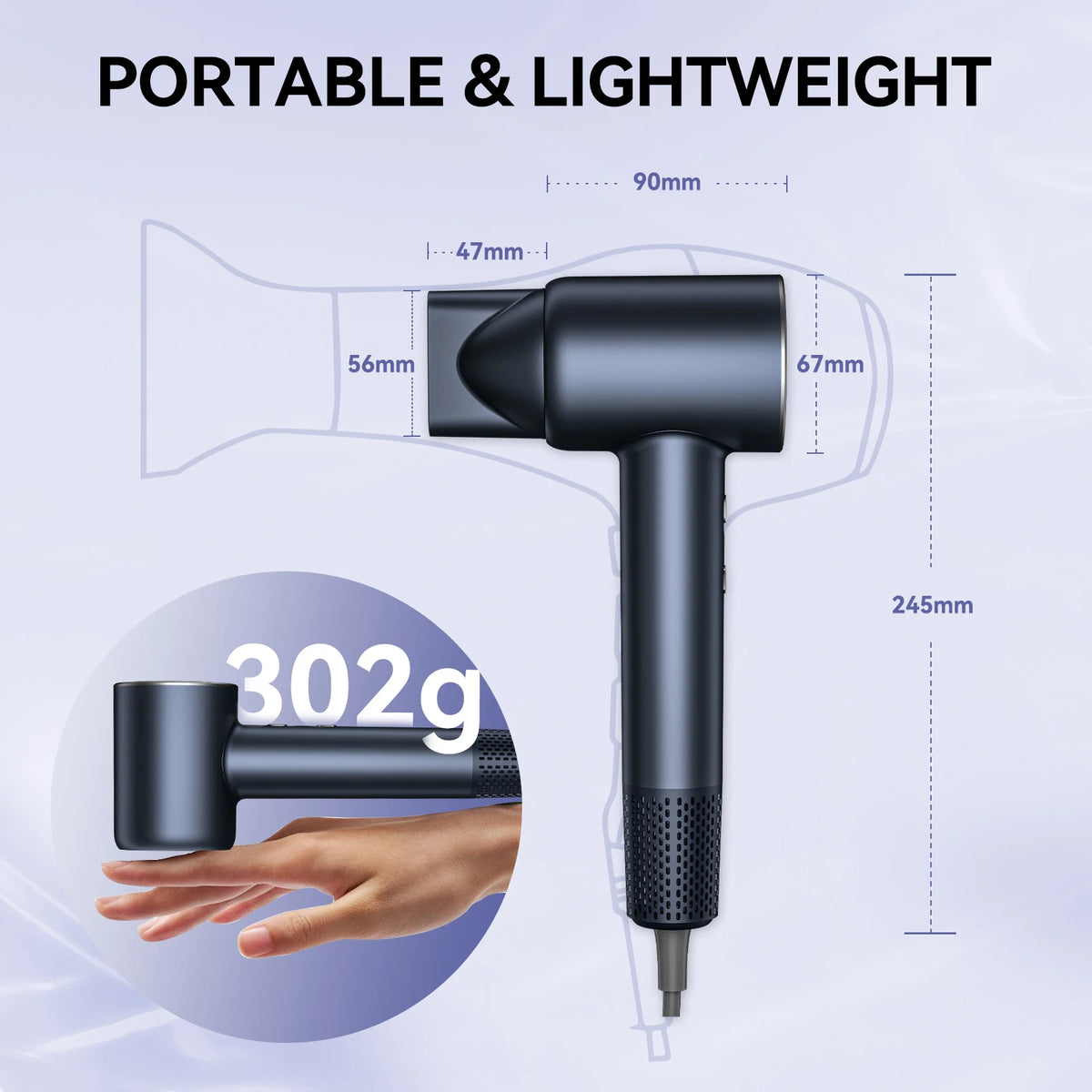 Professional High-Speed Ionic Hair Dryer with LCD Display Ionic Hair Dryer SPOT