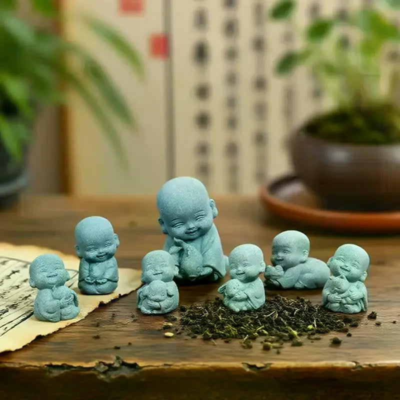 Zen Monk & Animal Statue – Resin Garden Sculpture Indoor/Outdoor Garden Sculpture SPOT
