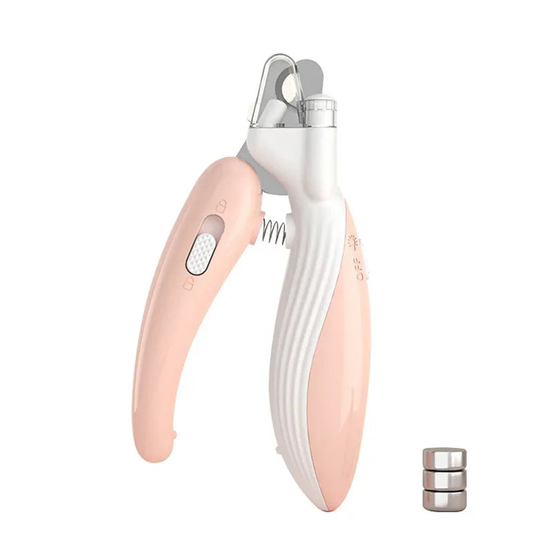 Pet Nail Clippers with LED Light – Dogs, Cats & Small Pets Pet Nail Clippers SPOT Pink LED