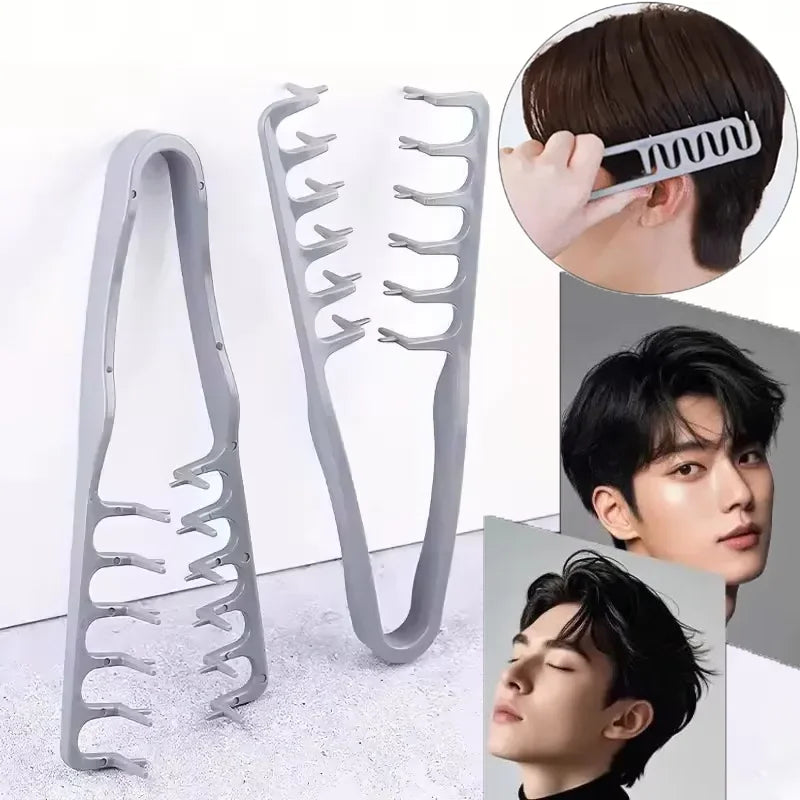 Z-Shape Men's Styling Comb – Fluffy Textured ABS Plastic Hair Styling Comb SPOT