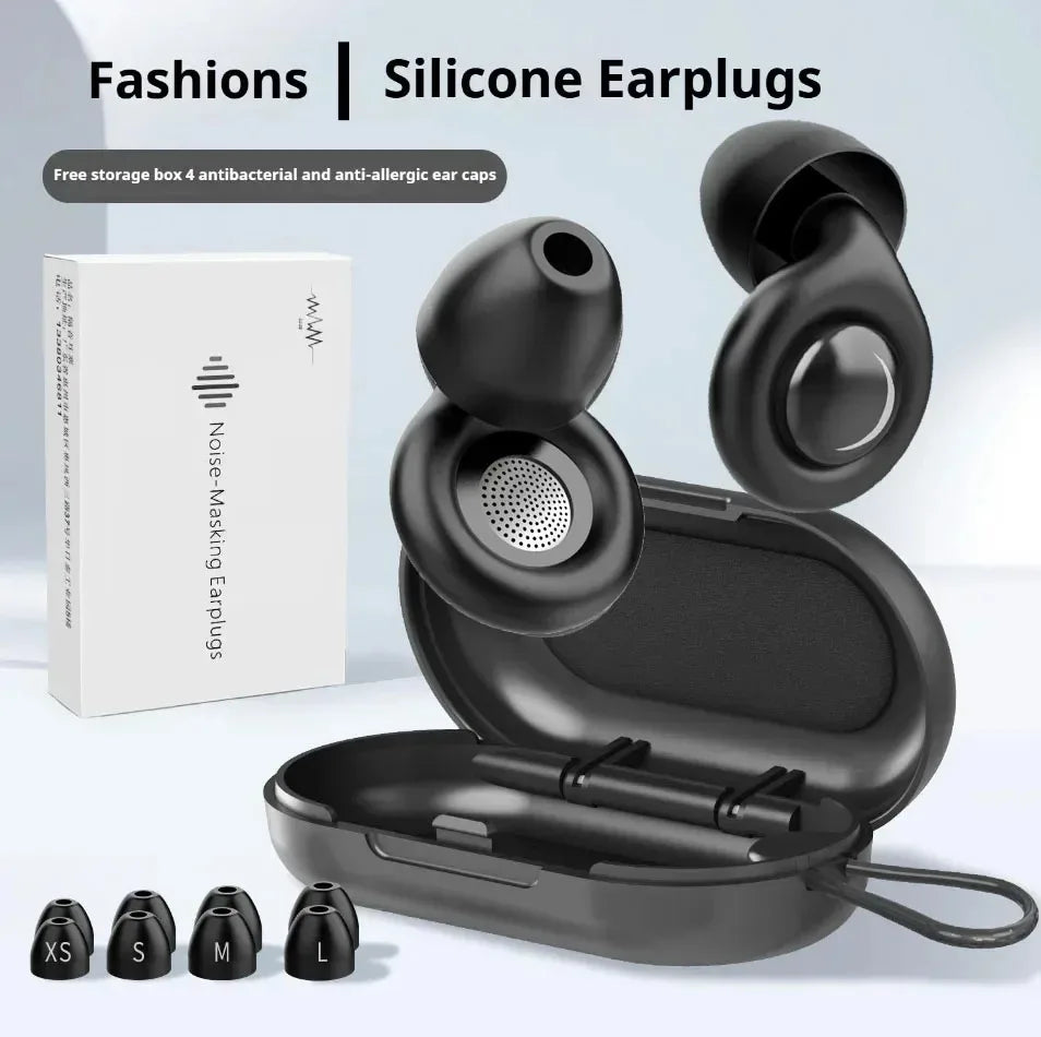 Soft Silicone Reusable Ear Plugs – Sleep, Swim & Concerts Silicone Ear Plugs SPOT Black-Pro