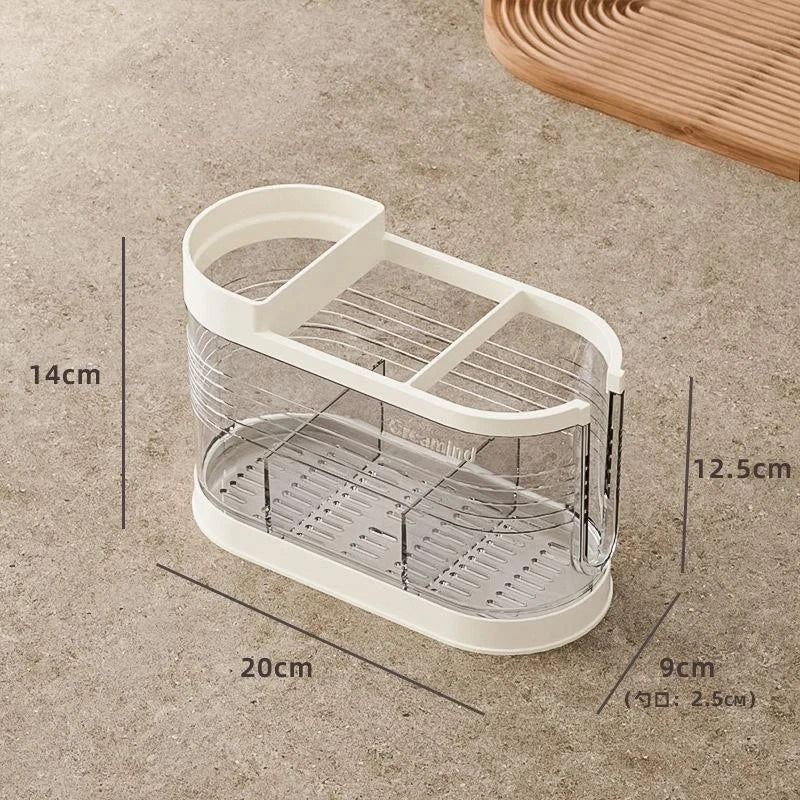 3-Compartment Cutlery Holder with Drainage – Anti-Mold Cutlery Organizer SPOT