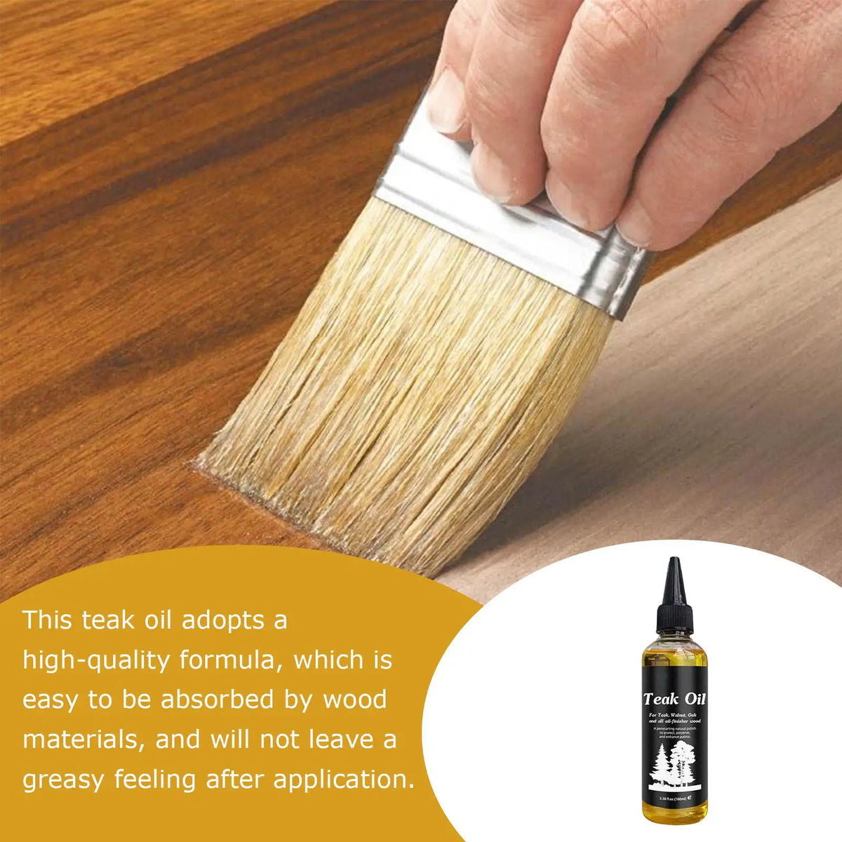Teak Oil 100ml – Wood Polish & Conditioner for Furniture Wood Conditioning Oil SPOT
