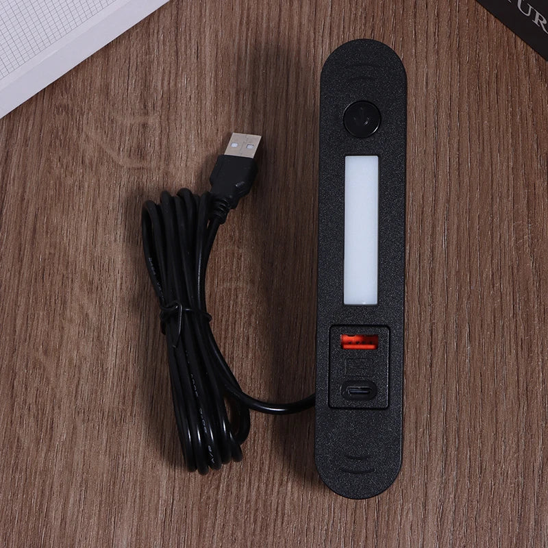 Embedded Night Light Socket with USB & Type-C Charging Ports USB Charging Socket SPOT Black