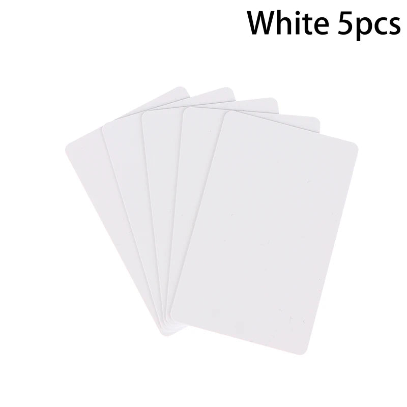 NFC215 Programmable PVC Cards – Rewritable NFC Business Cards NFC Smart Cards SPOT 5Pcs White