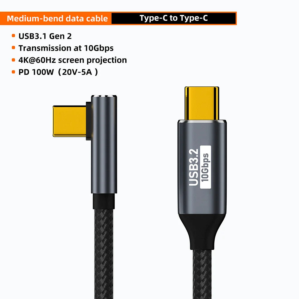 100W USB-C to USB-C Cable – 10Gbps, 4K 60Hz Fast Charging USB-C Charging Cable SPOT 100W 10G ZW 1m