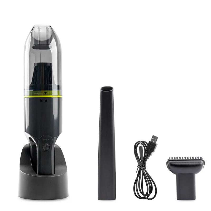 3-in-1 Cordless Mini Vacuum & Air Duster – Car & Keyboard Handheld Vacuum Cleaner SPOT YELLOW