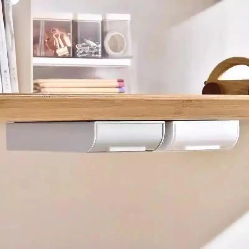 Under Desk Hidden Pull-Out Drawer – No-Drill Desk Organizer Under Desk Drawer SPOT