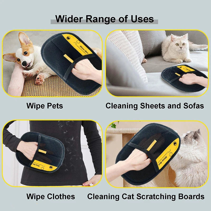 Electrostatic Pet Hair Remover Gloves for Cats & Dogs Pet Grooming Gloves SPOT