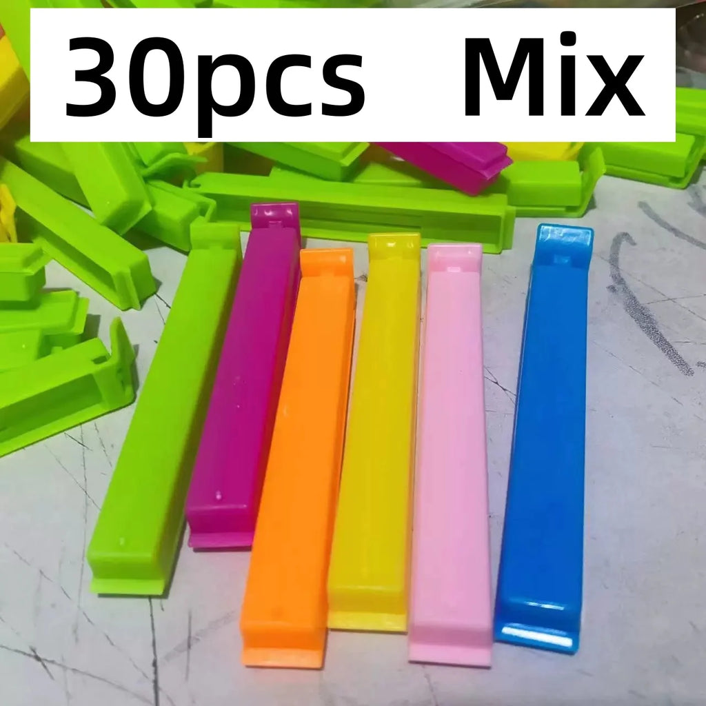 Colorful Reusable Bag Sealing Clips – Food Fresh Keeper Clamps Bag Sealing Clips SPOT 30pcs mix