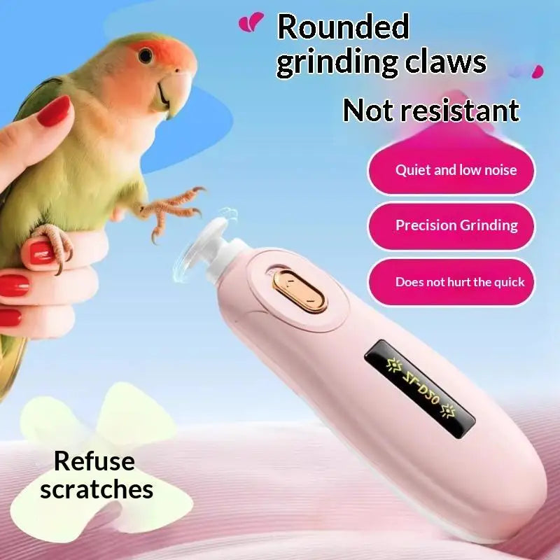 Electric Parrot Claw Grinder – Quiet Nail Trimmer for Small Birds Pet Claw Grinder SPOT