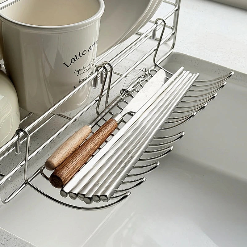Stainless Steel Sink Drain Basket Hanging Rack – Space Saving Sink Drain Basket SPOT