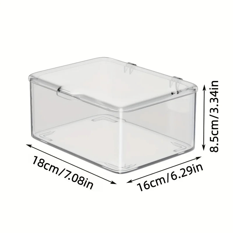 Flip-Top Transparent Storage Box – Large Capacity Organizer Desktop Storage Organizer SPOT