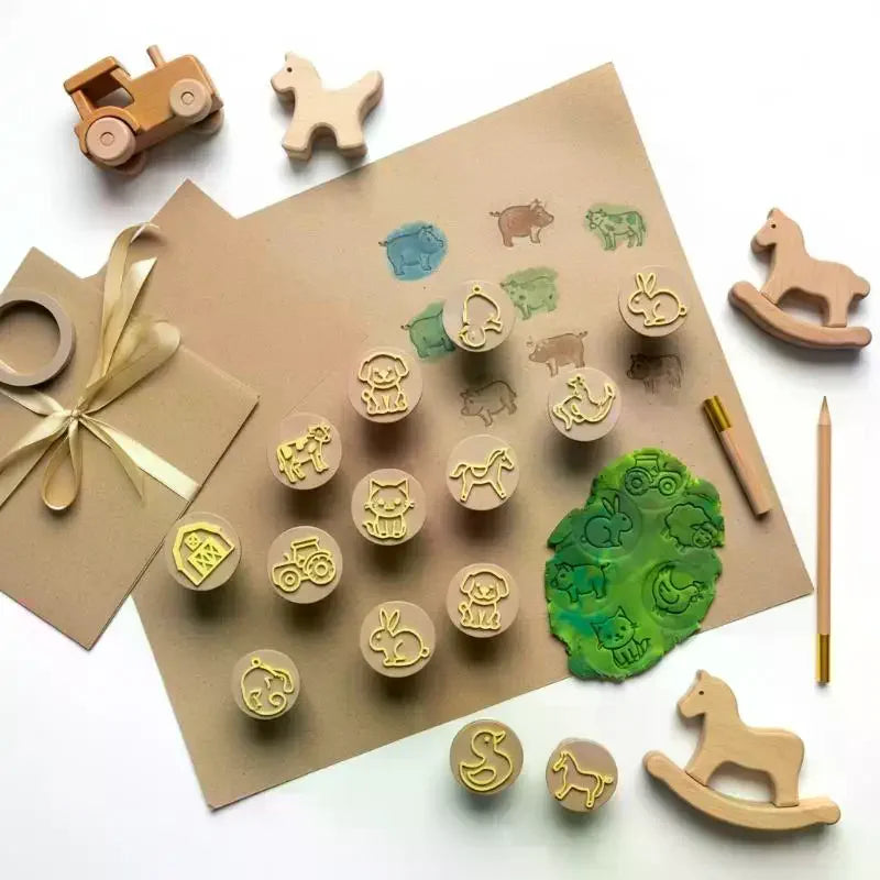 12-Piece Animal Clay Stamp Set – Wax, Resin & Craft Tools Clay Stamp Set SPOT