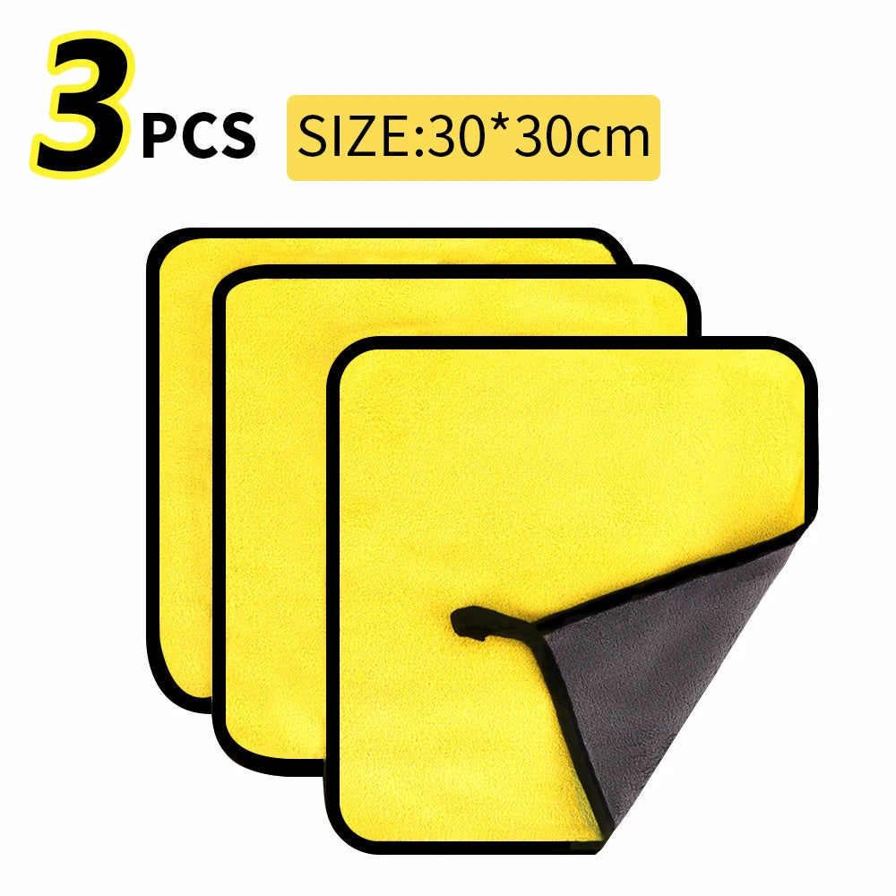 Microfiber Car Wash Towels 3/5/10-Pack – Lint-Free Detailing Cloths Car Detailing Towels SPOT 3pcs 30-30cm