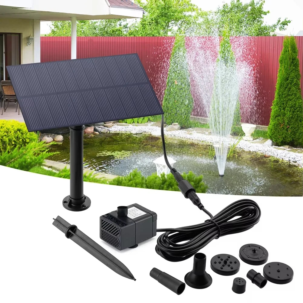 Mini 5W Solar Fountain Pump Kit – Garden, Pool & Bird Bath Solar Fountain Pump SPOT