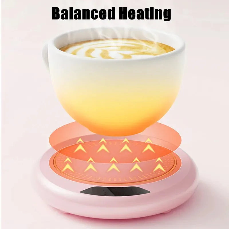 USB Heated Mug Coaster – 3-Speed Temp Control 55–75°C USB Mug Warmer SPOT