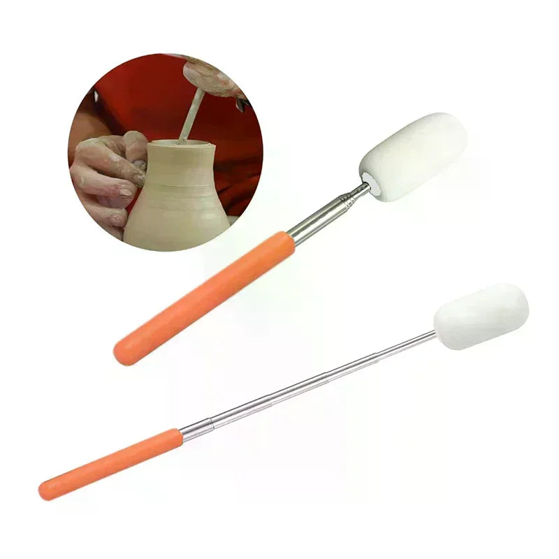 Telescopic Pottery Sponge Stick – Absorbent Ceramic Tool Pottery Craft Tool SPOT