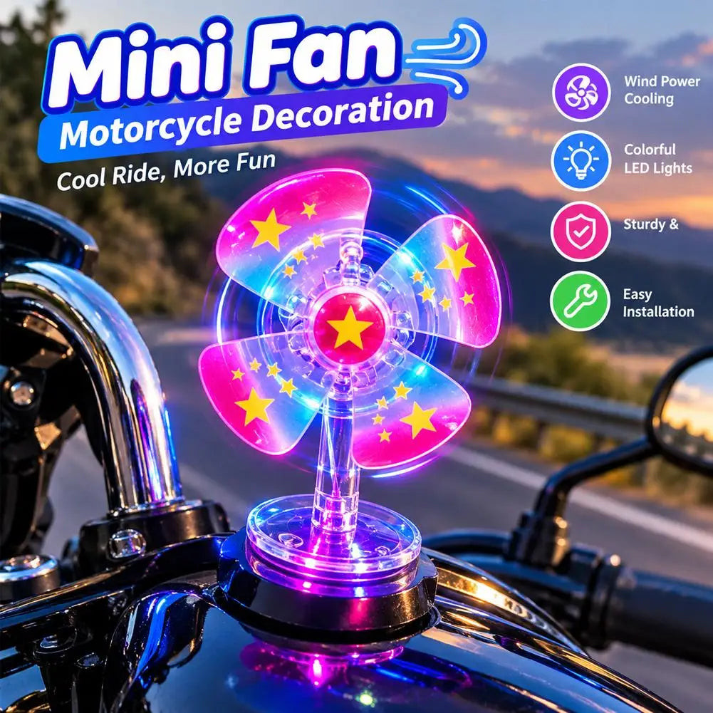 Wind-Powered LED Windmill Handlebar Decoration – Bike & Helmet Bike Decoration Accessory SPOT