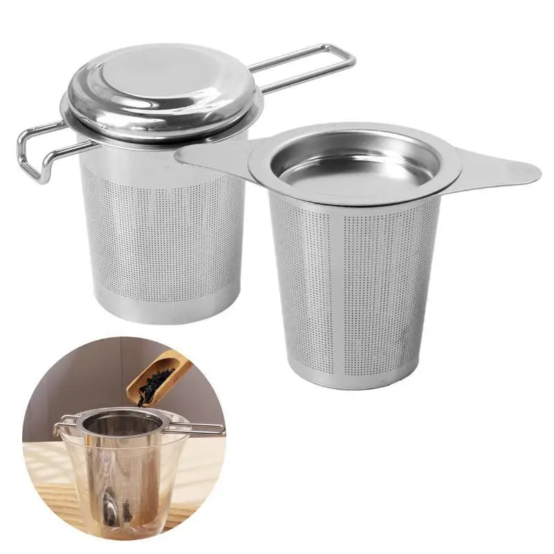 Stainless Steel Tea Infuser – Fine Mesh Cone with Dual Handles Tea Infuser Strainer SPOT