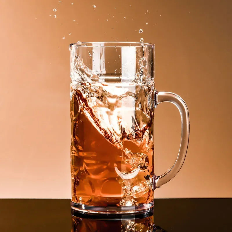 Transparent Plastic Mug 500ml/1000ml – Drop-Resistant Cup Plastic Drinkware Mug SPOT
