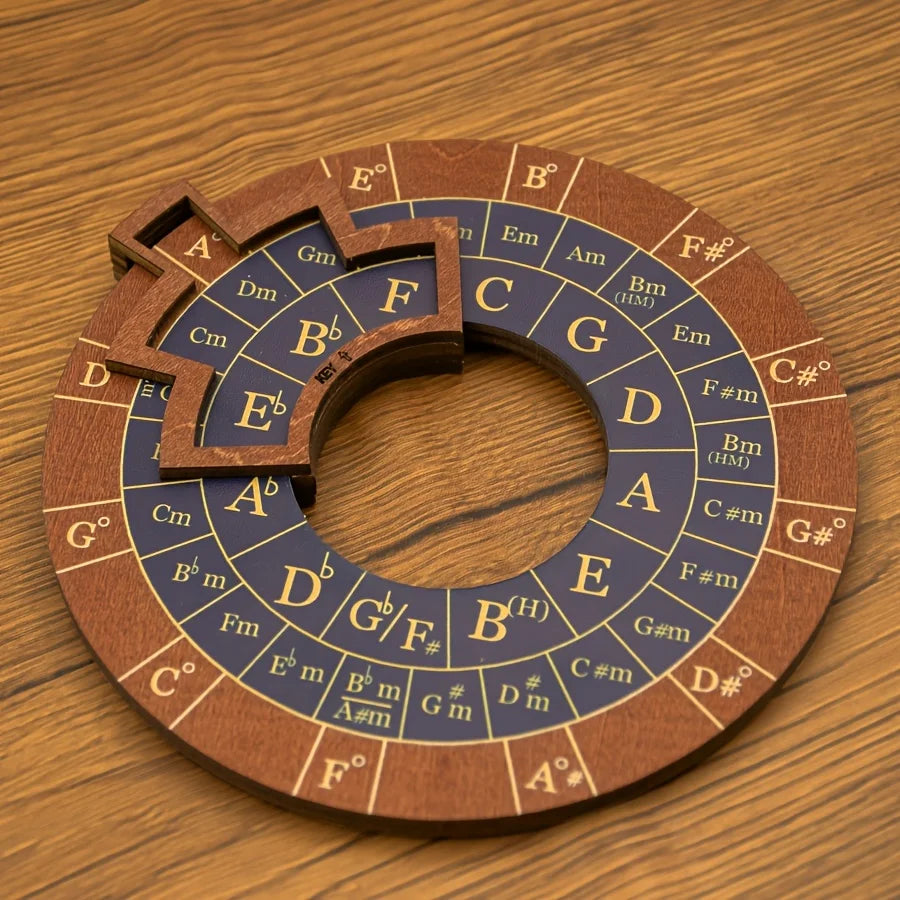 Circle of Fifths Wooden Music Theory Chord & Scale Disk Tool Music Theory Tool SPOT