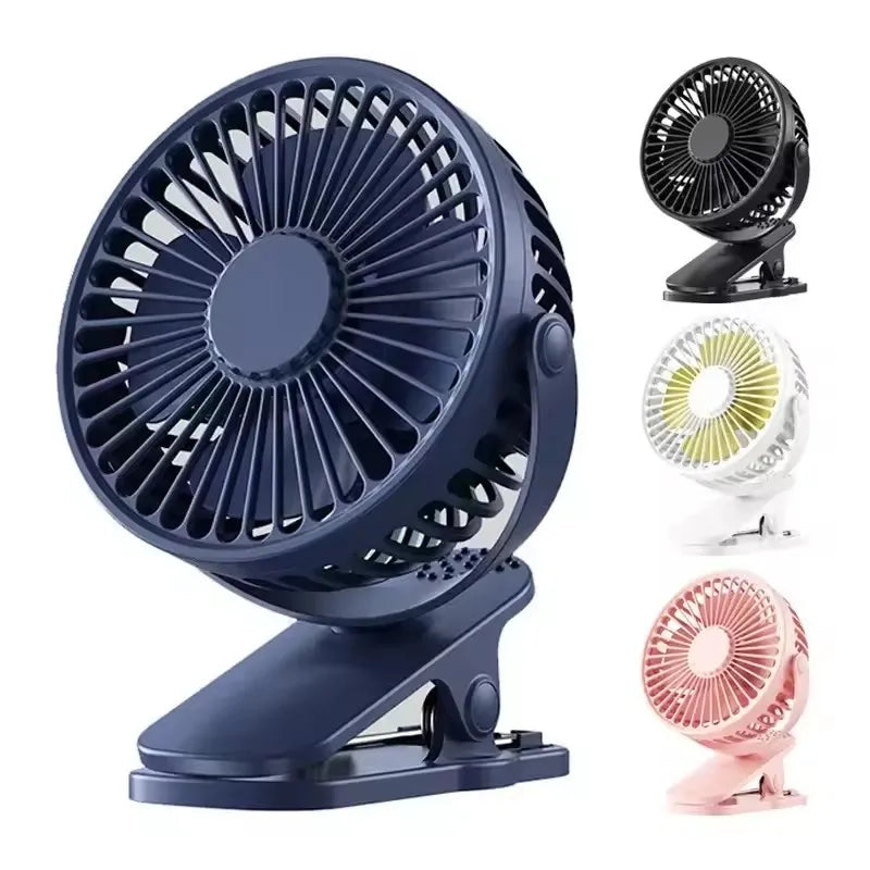 Mini Clip Fan 720° Rotation USB Rechargeable & Night Light Portable Clip Fan SPOT