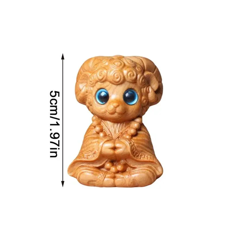 2027 Year of the Sheep Zodiac Wood Carving Feng Shui Statue Zodiac Figurine SPOT