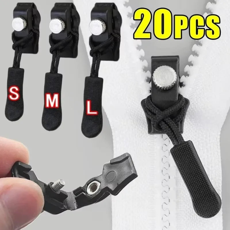 Universal Zipper Repair Kit – Replacement Slider Pulls 3–60 Pcs Zipper Repair Kit SPOT