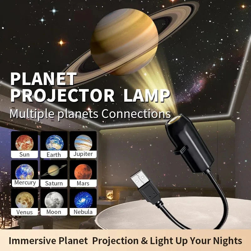USB Planet Projector Night Light – LED Atmosphere Lamp LED Projector Night Light SPOT