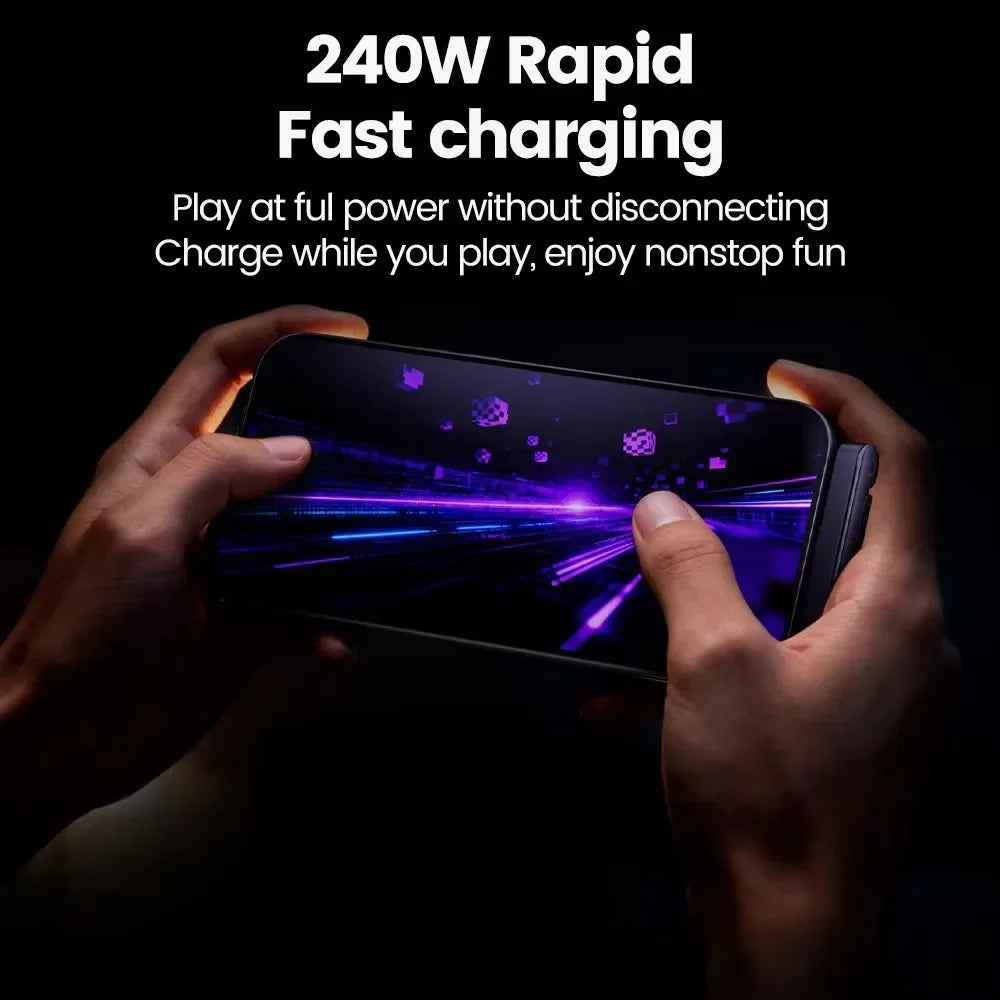 240W USB-C Fast Charging Cable + Foldable Phone Stand – 2 Pack USB-C Charging Cable SPOT