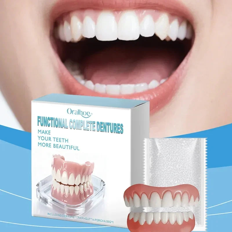 Snap-On Silicone Veneers Full Set – Upper & Lower Smile Snap-On Dental Veneers SPOT