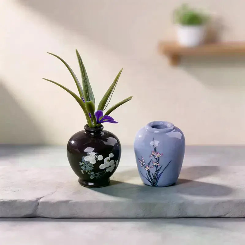 8-Pack Mini Resin Vase Set – Micro Landscape Desktop Décor Miniature Decorative Vases SPOT