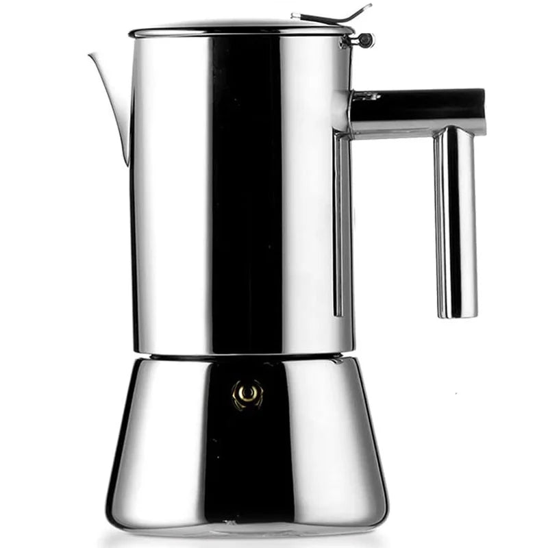 DUTRIEUX Stainless Steel Moka Pot – Induction & Stovetop Moka Coffee Pot SPOT