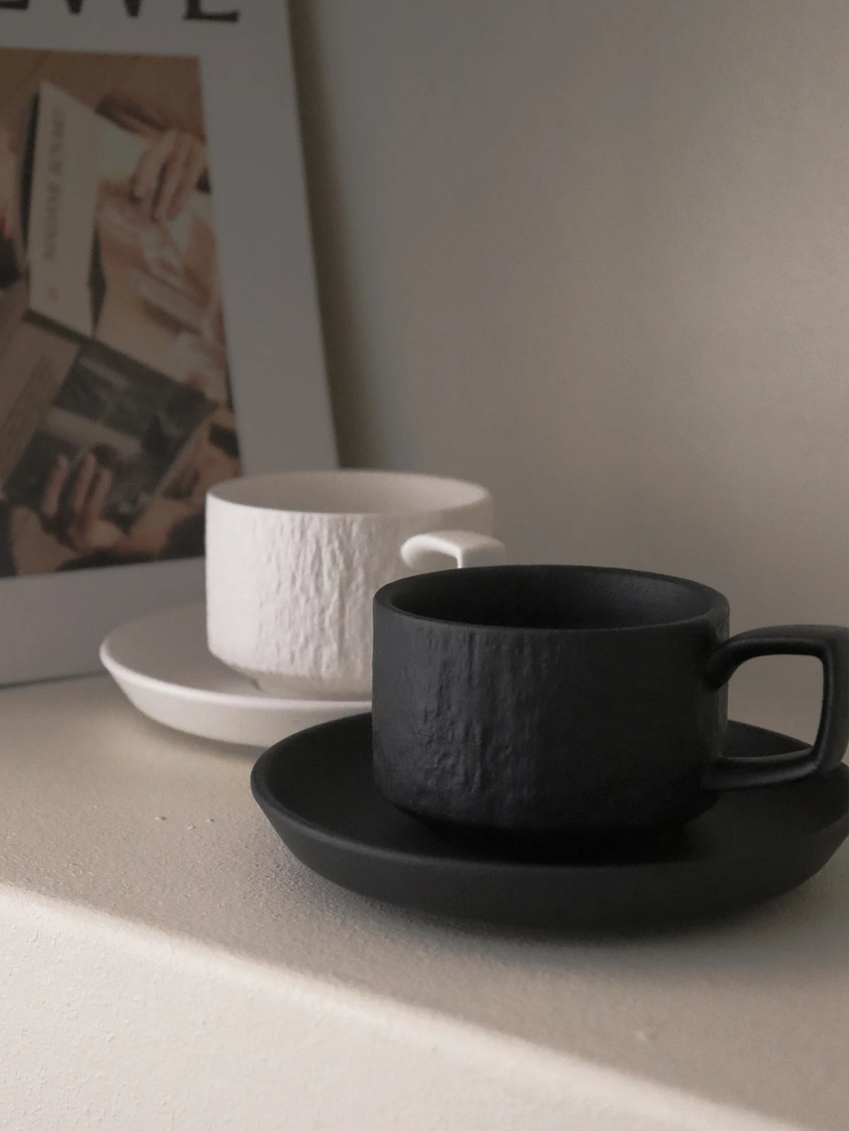 200ml Mulberry Stone Bone China Coffee Cup & Saucer Set Coffee Cup & Saucer SPOT