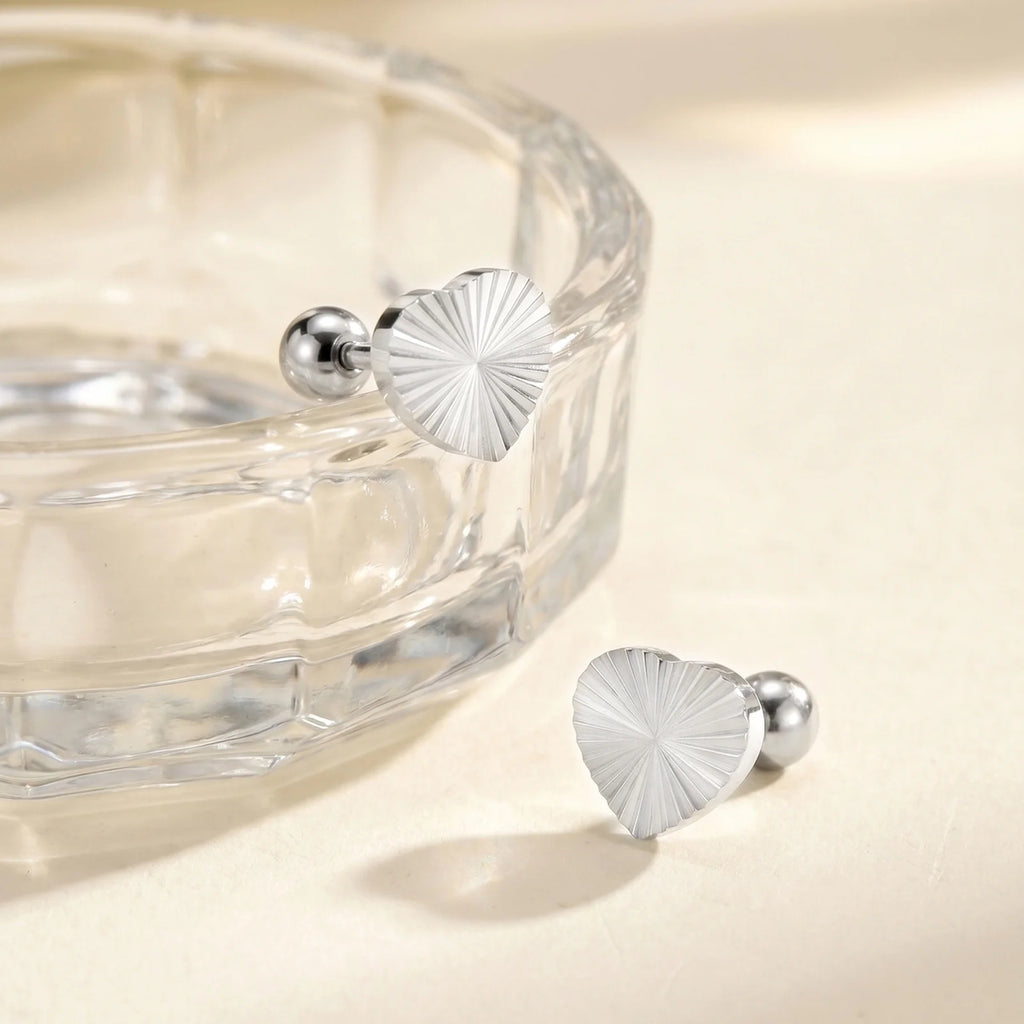 Meaeguet Heart Stud Earrings – Waterproof Stainless Steel Stud Earrings SPOT