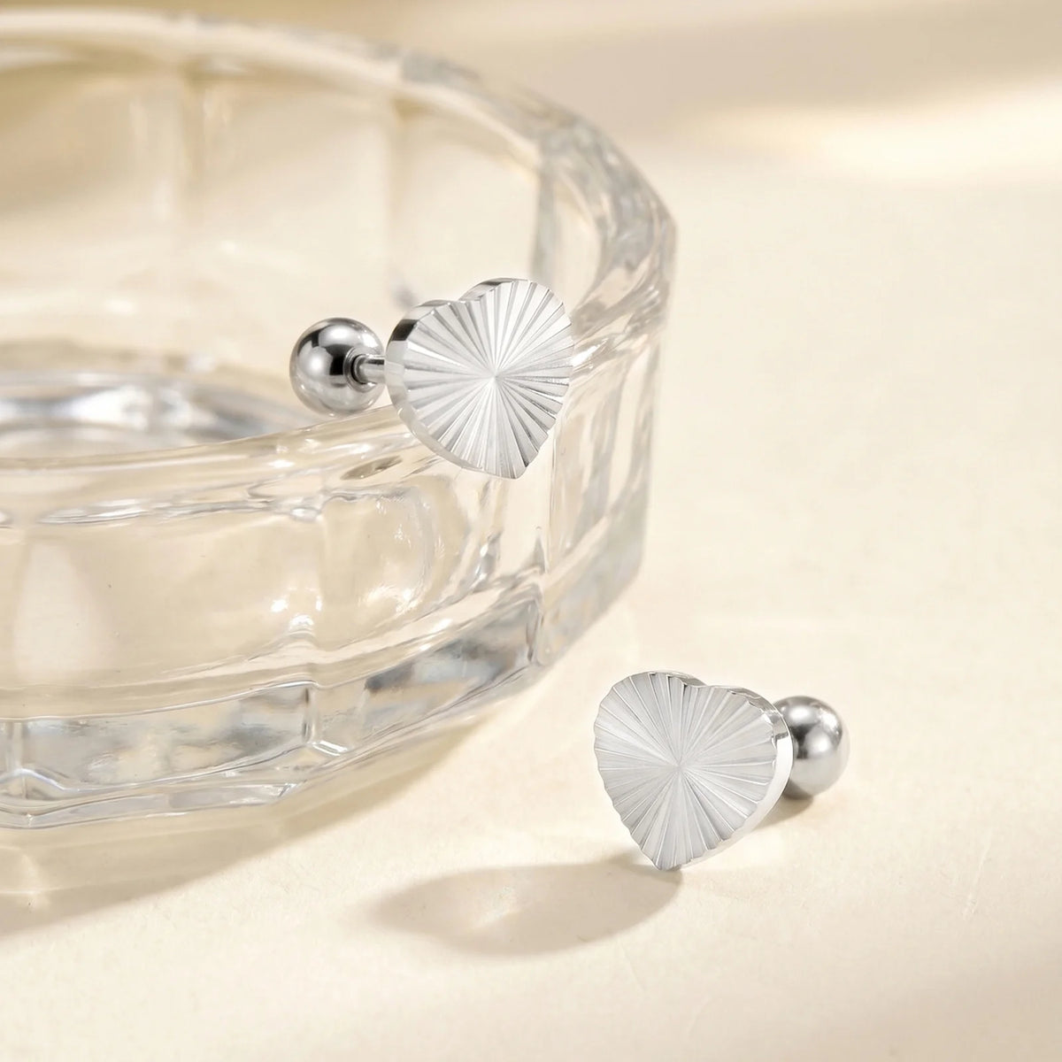 Meaeguet Heart Stud Earrings – Waterproof Stainless Steel Stud Earrings SPOT